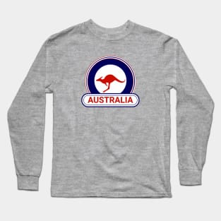 Australia Country Badge - Australia Flag Long Sleeve T-Shirt